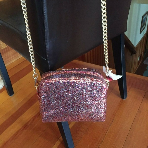 Design Lab Red and Gold Glitter Shoulder Bag - Picture 3 of 5